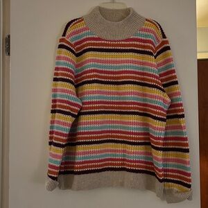 Talbots petite XL colorful knit sweater.